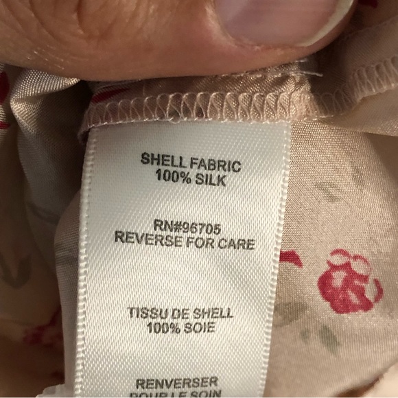 Rebecca Taylor Ditsy Prairie Floral 100% Silk Midi Dress Sz 6 Summer peasant - Picture 14 of 14